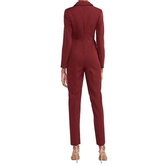 express tux blazer sexy plus size red jumpsuit 12 large - Picture 2 of 7
